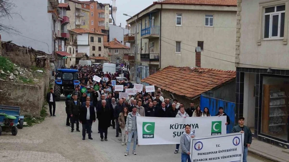 Hisarcık'ta bağımlılıkla mücadele farkındalık yürüyüşü