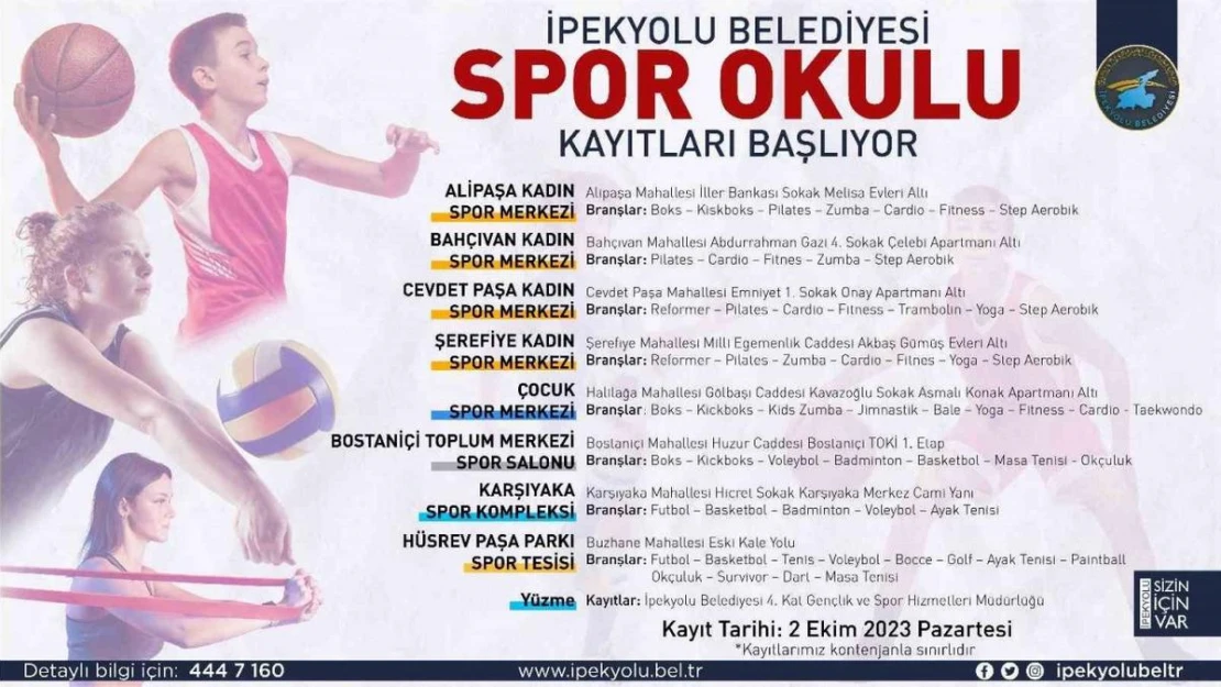 İpekyolu Belediyesi'nin yeni dönem spor okulu kayıtları başlıyor