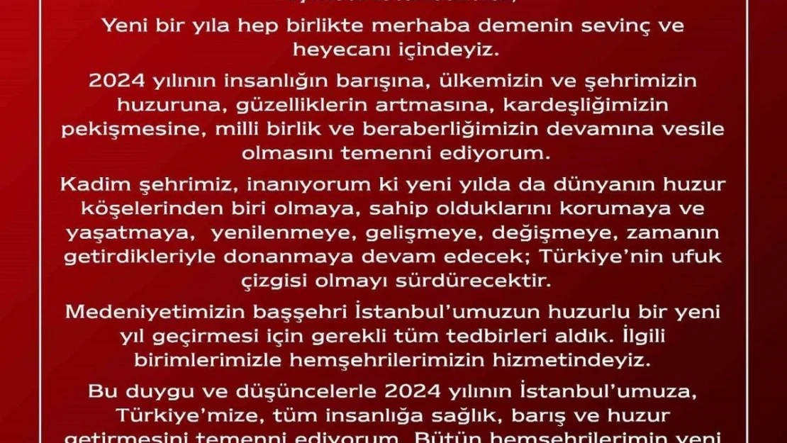 İstanbul Valisi Gül: 'İstanbul'umuzun huzurlu bir yeni yıl geçirmesi için gerekli tüm tedbirleri aldık'