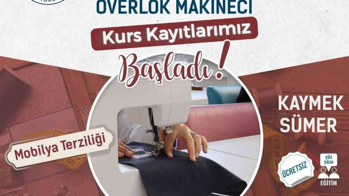 İstihdam garantili 'overlok makineci' kursu başlıyor