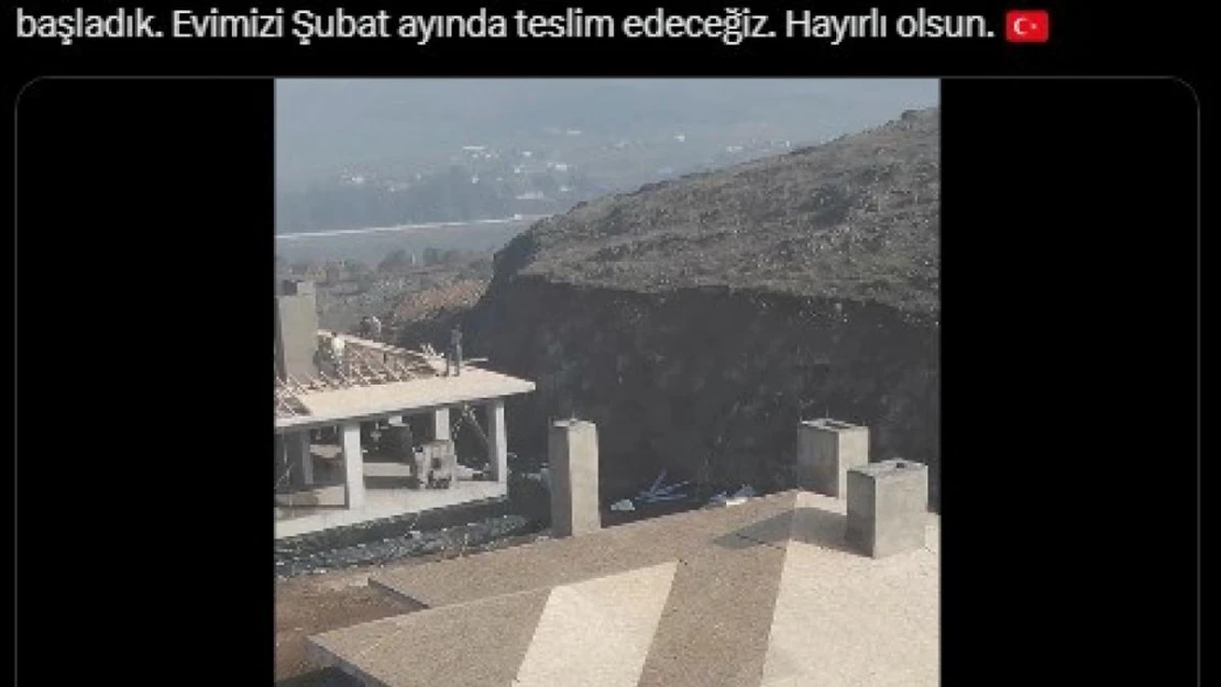 Kahramanmaraşlı şehidin ailesi için inşa edilen köy evi şubatta teslim edilecek