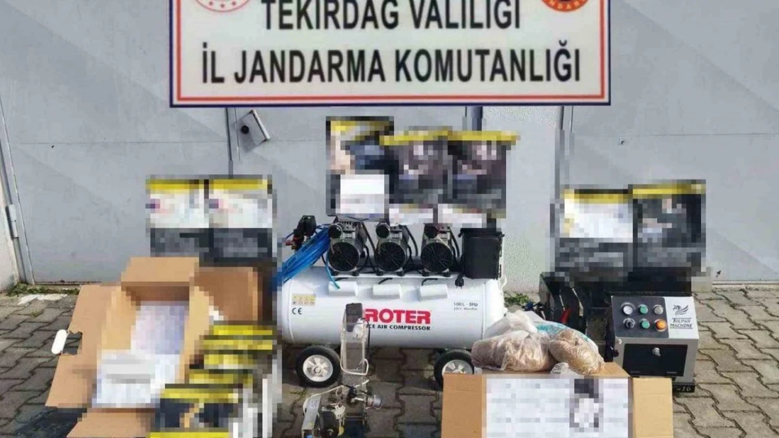 Kapaklı'da tütün ve makaron operasyonu