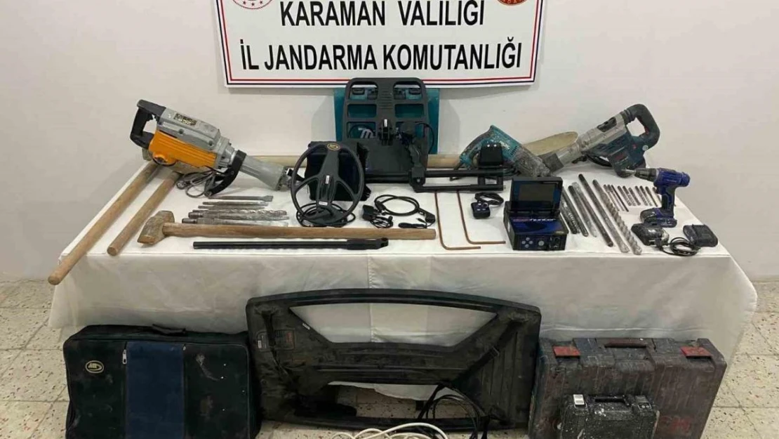 Karaman'da kaçak kazı yapan 5 kişi yakalandı