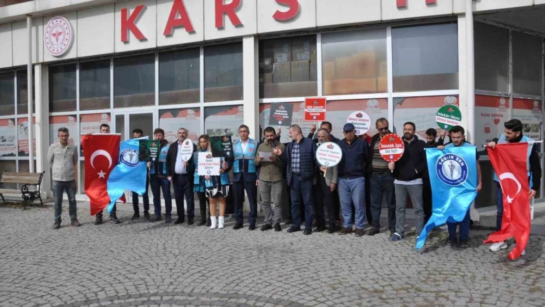 Kars sağlık çalışanlarından İsrail'e tepki