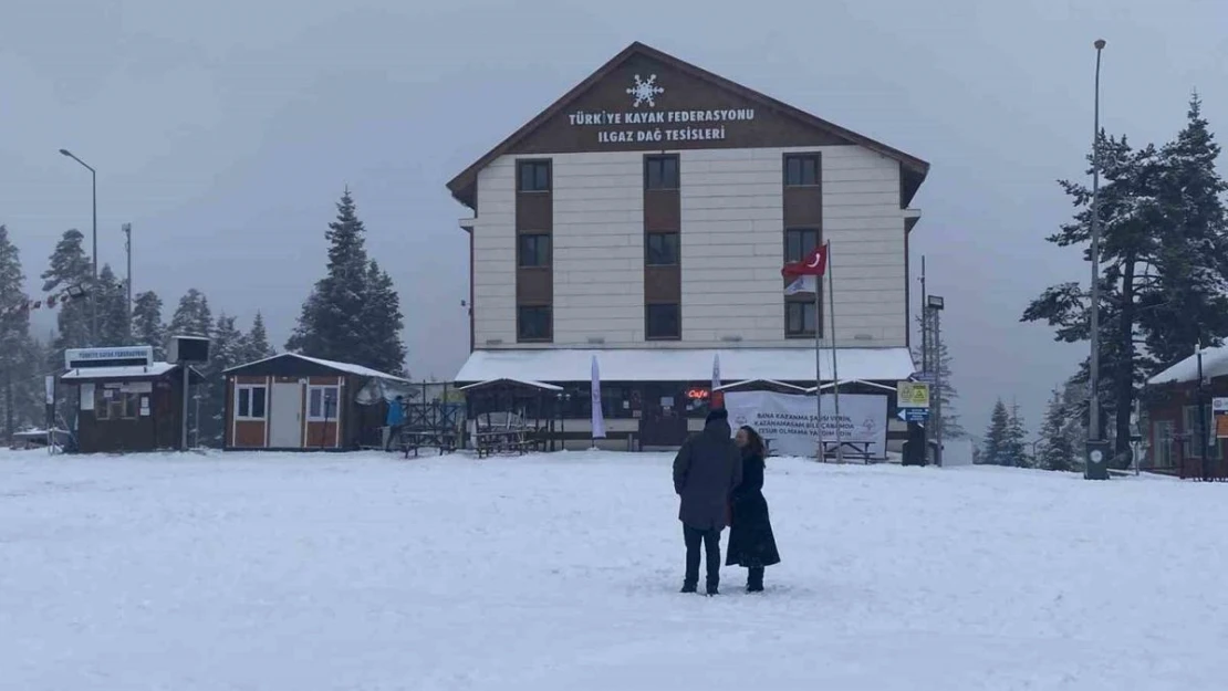 Kastamonu'da kar yağışı: Ilgaz Dağı beyaza büründü