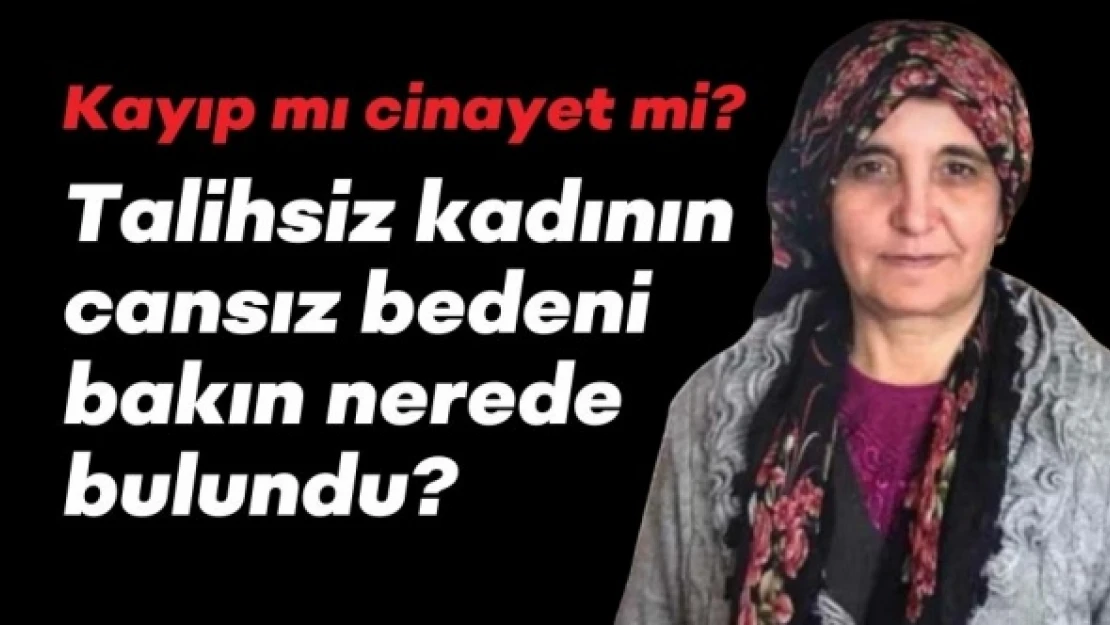 Kayıp mı cinayet mi? Kaybolan kadının cansız bedeni bulundu