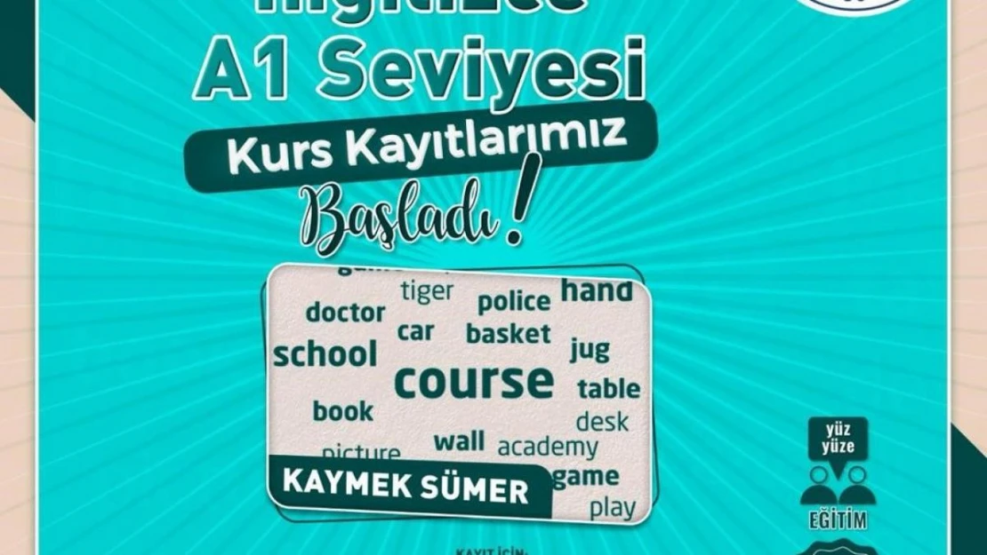 KAYMEK, İngilizce A1 seviyesi 2. Grup kurs kayıtlarını başlattı