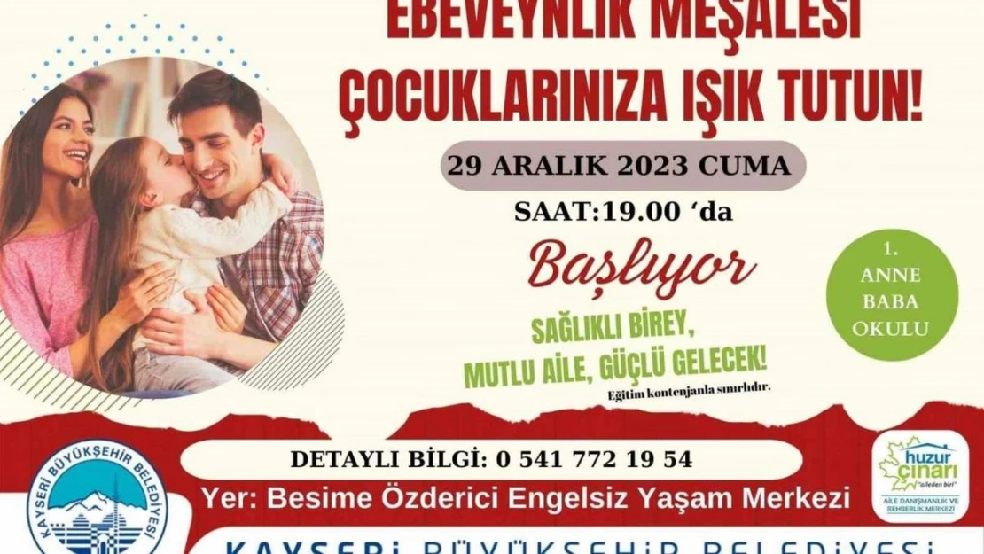 KAYMEK'ten 'Ebeveynlik Meşalesi: Çocuklarınıza Işık Tutun' Eğitim Programı