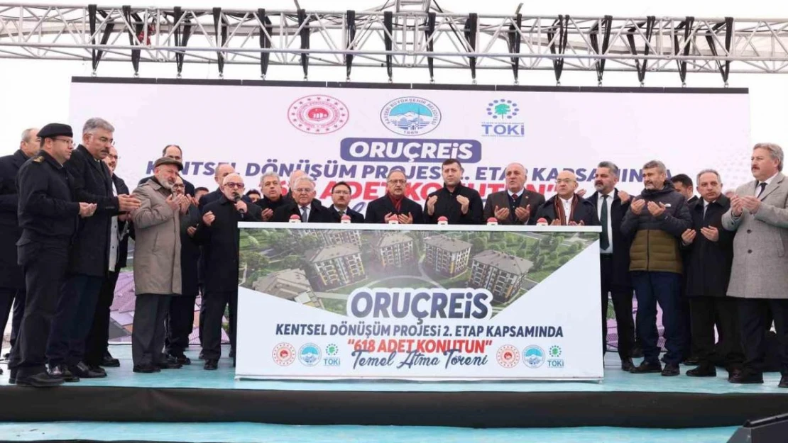 Kayseri Büyükşehir, Oruçreis'i dönüştürüyor: 618 konutun temeli atıldı