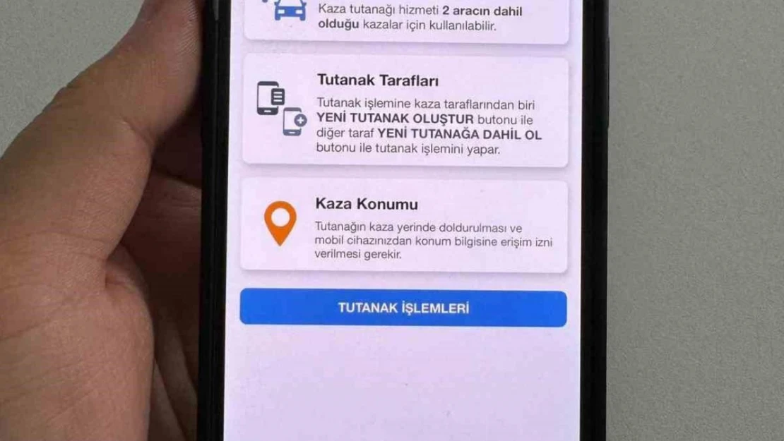 Kaza tespit tutanağı artık e-Devlet'te