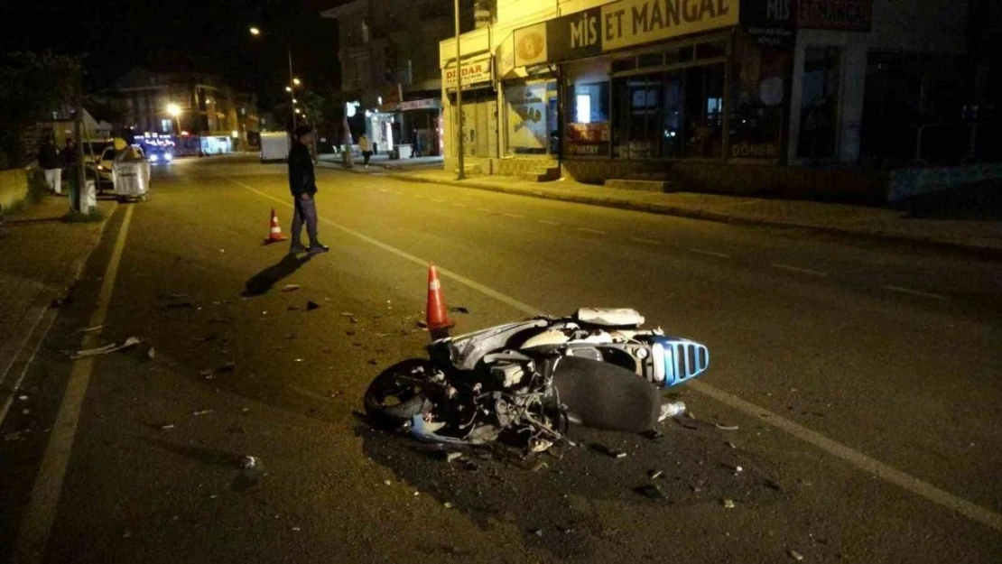 Kaza yapıp yaralanan motosiklet sürücüsü 2.66 promil alkollü çıktı