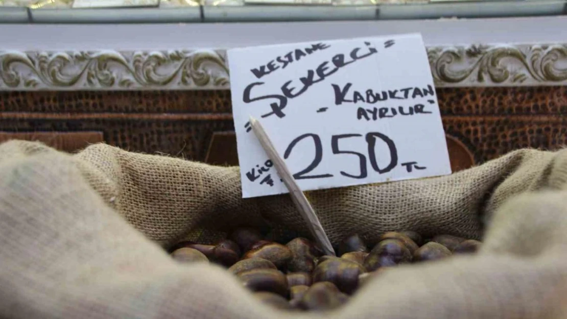 Kestane tezgaha düştü vatandaş yoğun ilgi gösterdi