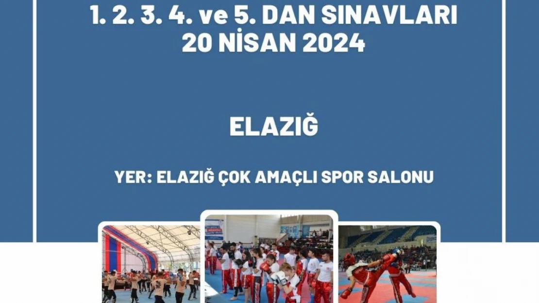 Kick boks dan kuşak sınavı Elazığ'da yapılacak