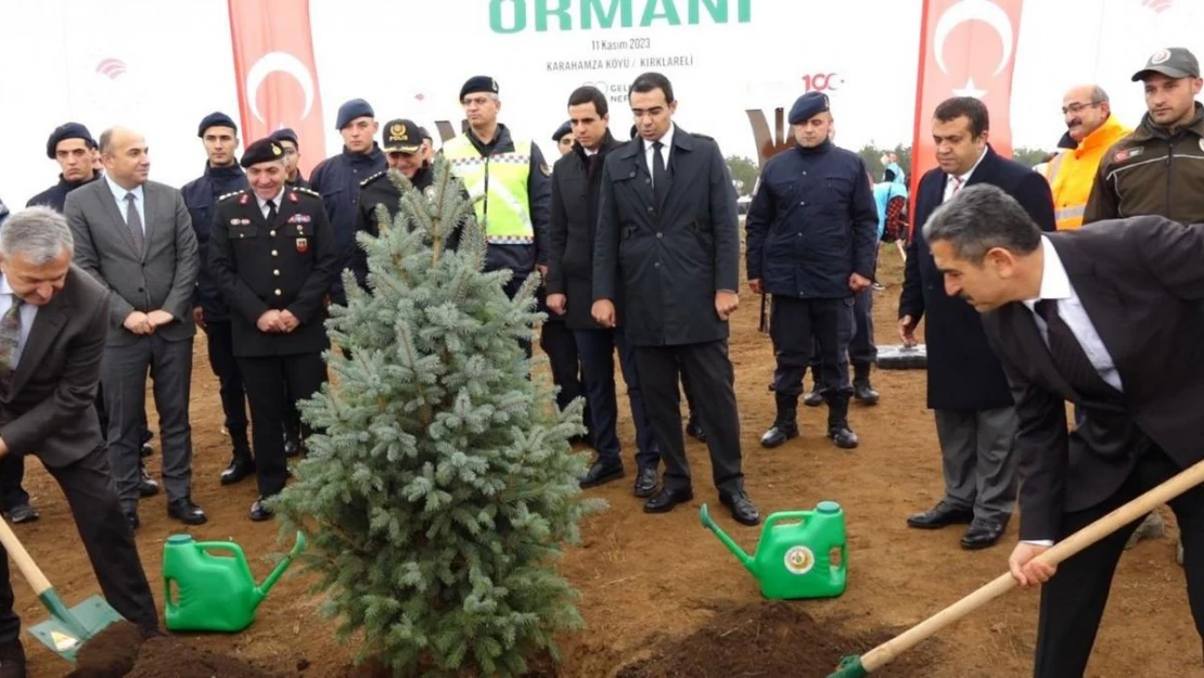 Kırklareli'nde 'Milli Ağaçlandırma Gününde' 25 bin fidan