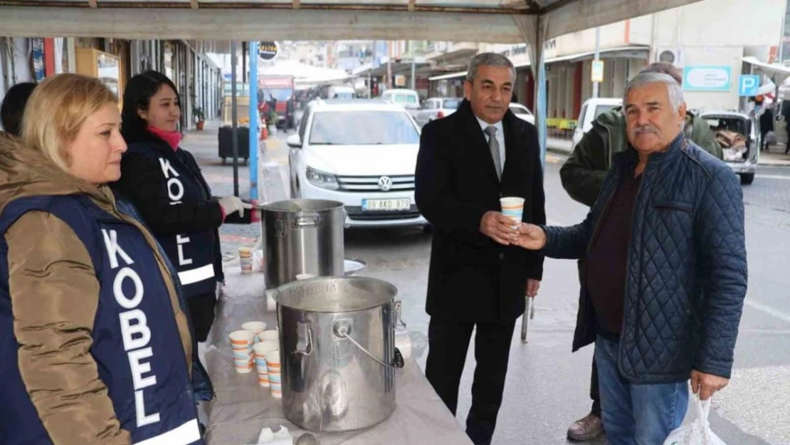 Koçarlı Belediyesi'nin çorba ikramı vatandaşları ısıttı