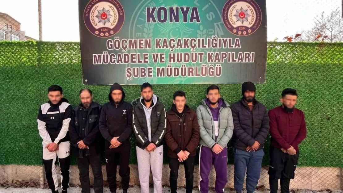 Konya'da 13 düzensiz göçmen yakalandı