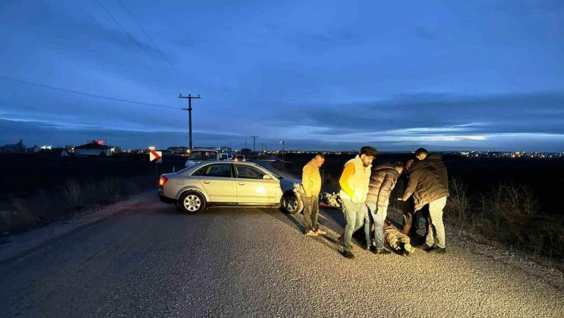 Konya'da otomobil ile motosiklet çarpıştı: 1 yaralı