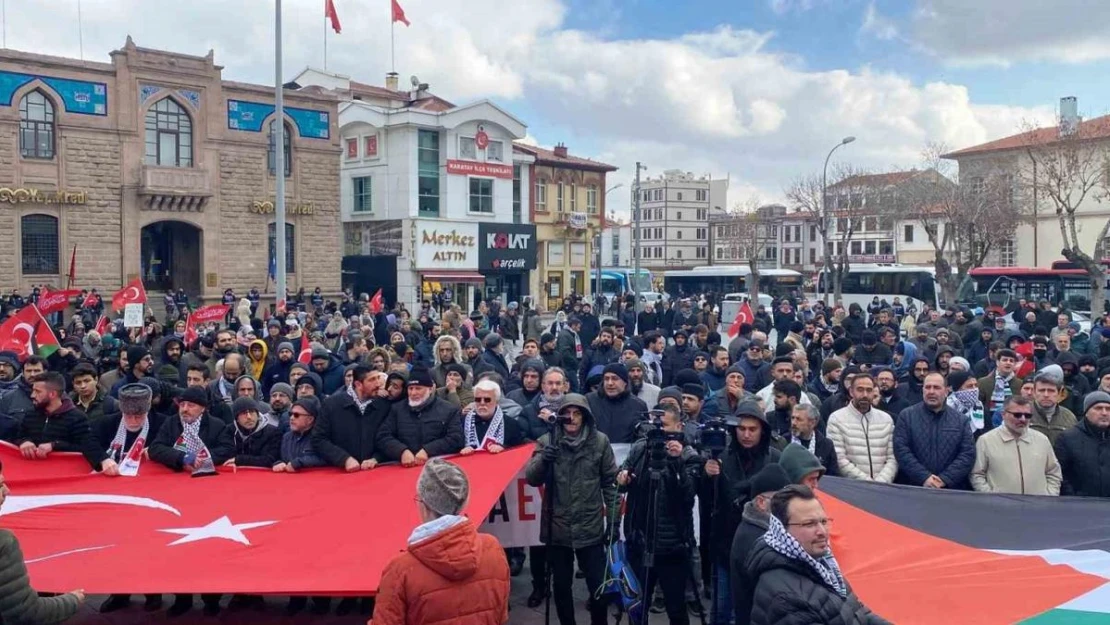 Konya'da şehitler anıldı, Gazze için acil ateşkes çağrısı yapıldı