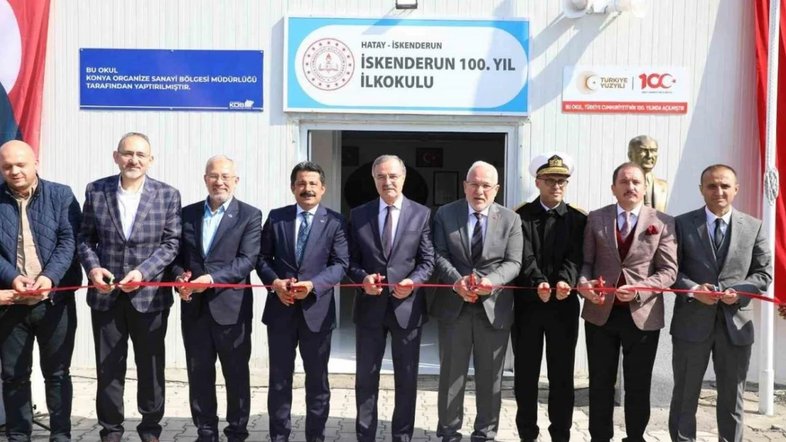 Konya OSB tarafından İskenderun'a kazandırılan ilkokulun açılışı yapıldı