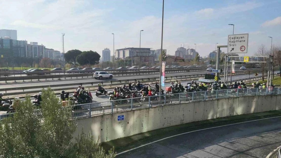 Kuryelerden meslektaşı Yunus Emre Göçer için 'adalet' sürüşü