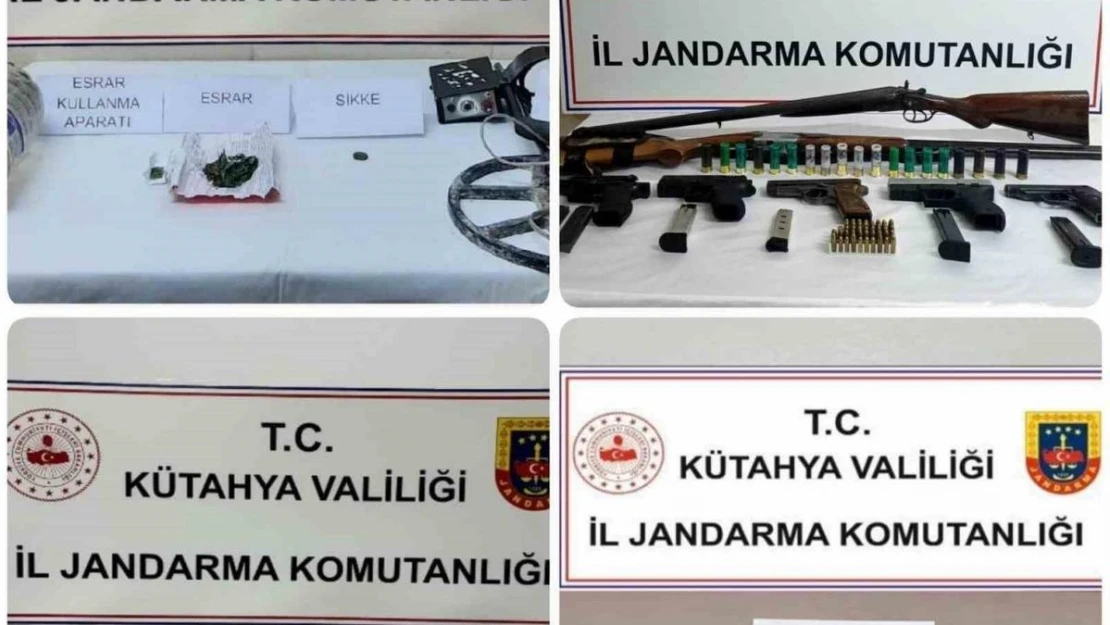 Kütahya'da jandarmanın operasyonlarında 1 ayda 37 şüpheli yakalandı