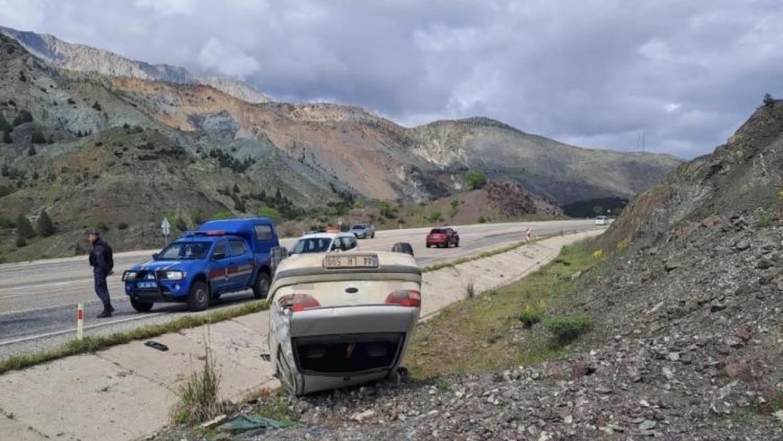 Malatya'da otomobil takla attı: 4 yaralı