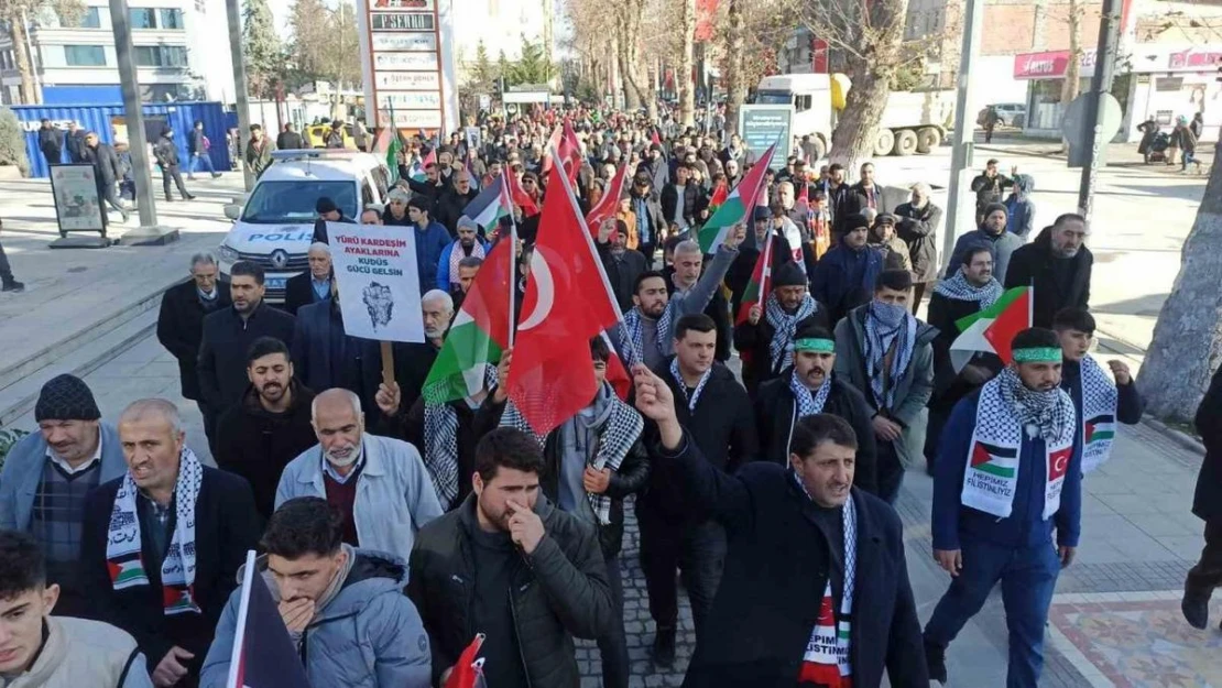 Malatya'da teröre ve İsrail'e lanet yürüyüşü