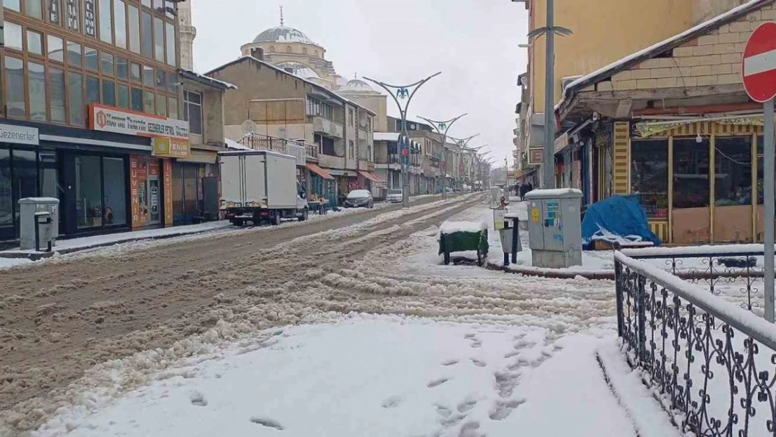 Malazgirt'te kar yağışı