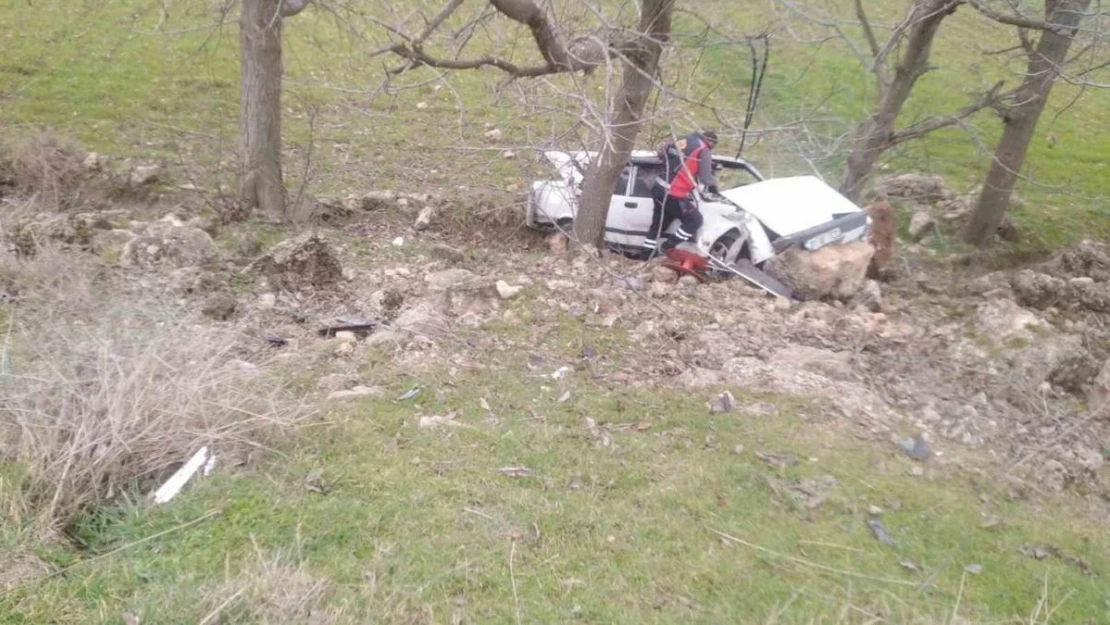 Mardin'de devrilen otomobildeki 2 kişi yaralandı