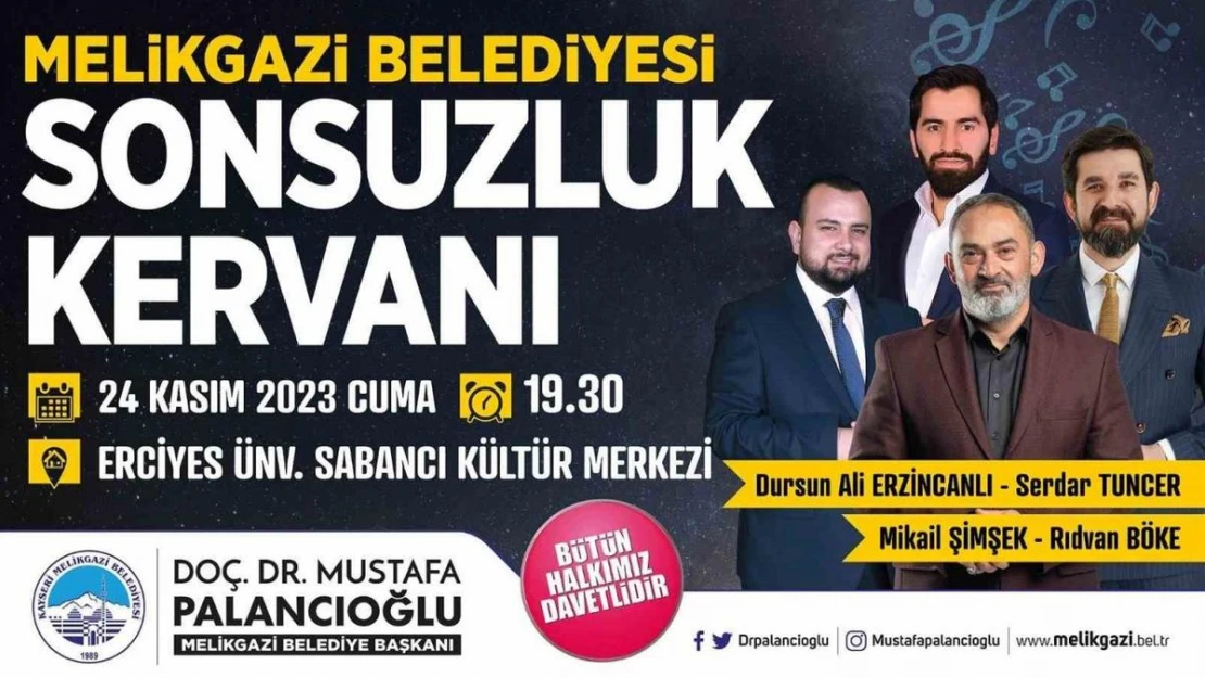 Melikgazi'de şiir dolu 'Sonsuzluk Kervanı' akşamı