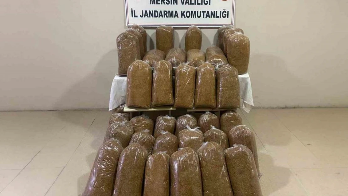 Mersin'de 375 kilo kaçak tütün ele geçirildi