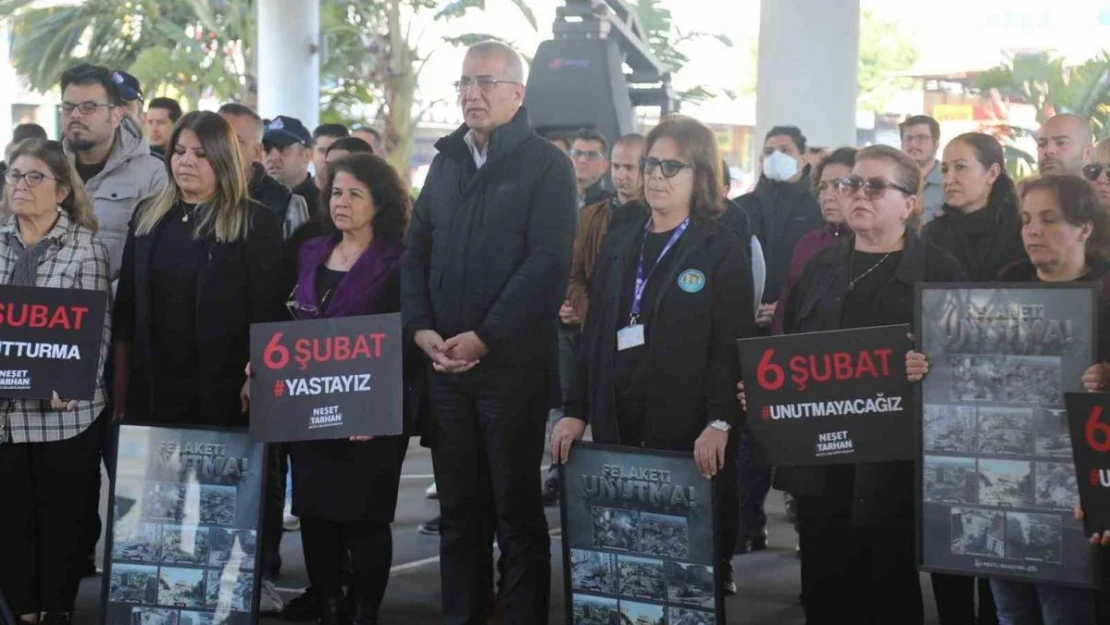 Mezitli'de 6 Şubat depremlerinde hayatını kaybedenler anıldı