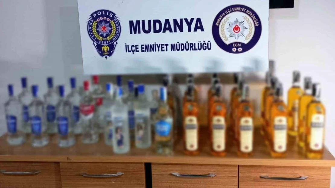 Mudanya Emniyeti'nden sahte ve kaçak alkol operasyonu