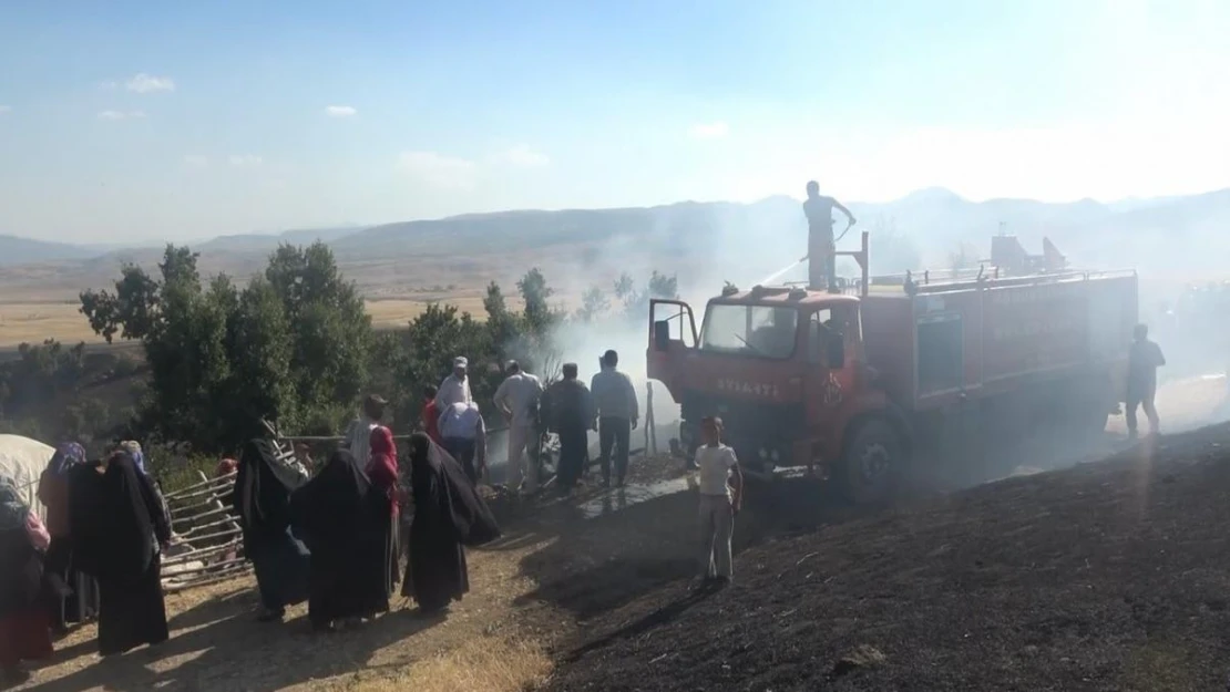 Muş'ta elektrik tellerinin genleşmesi sonucu çıkan yangında 1 kişi yaralandı