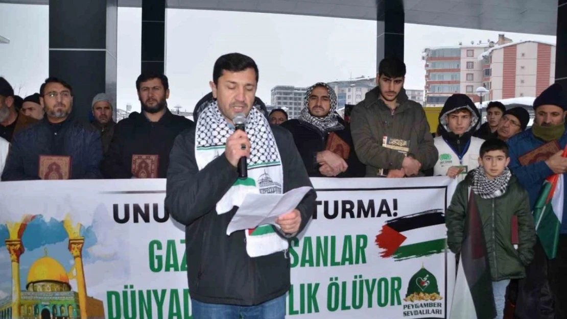 Muş'ta İsrail'in Gazze'ye saldırıları protesto edildi