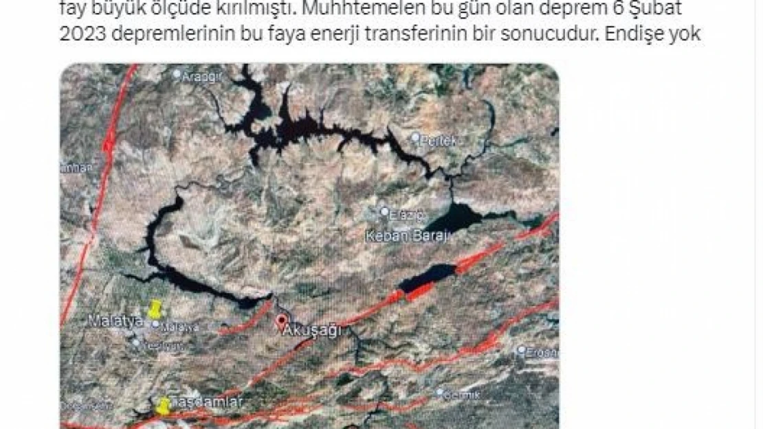 Naci Görür'den Malatya'daki 5.9 büyüklüğündeki depreme ilişkin açıklama: