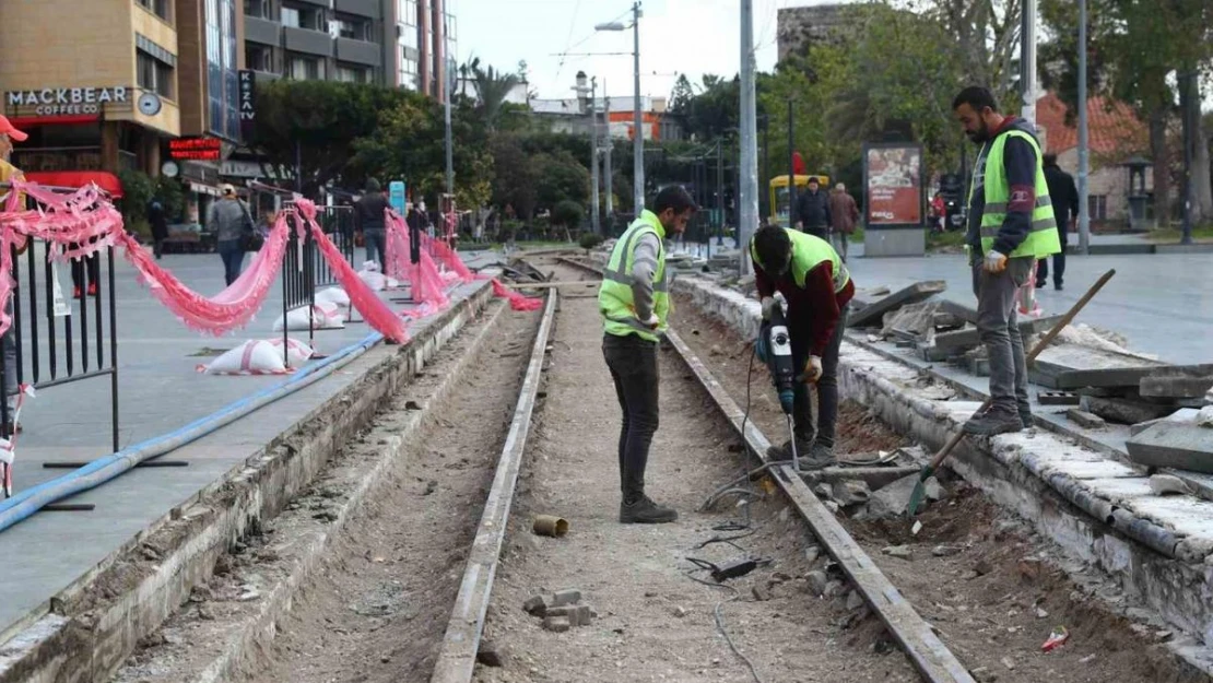 Nostalji Tramvay hattında hummalı çalışma