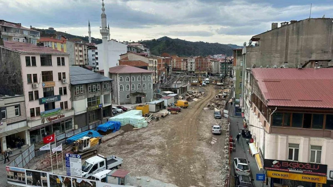 Of Sulaklı Mahallesi Kentsel Dönüşüm Projesi'nde inşaat çalışmaları sürüyor