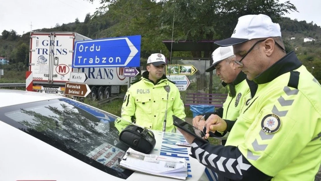 Ordu'da bir haftada 11 binden fazla araç denetlendi