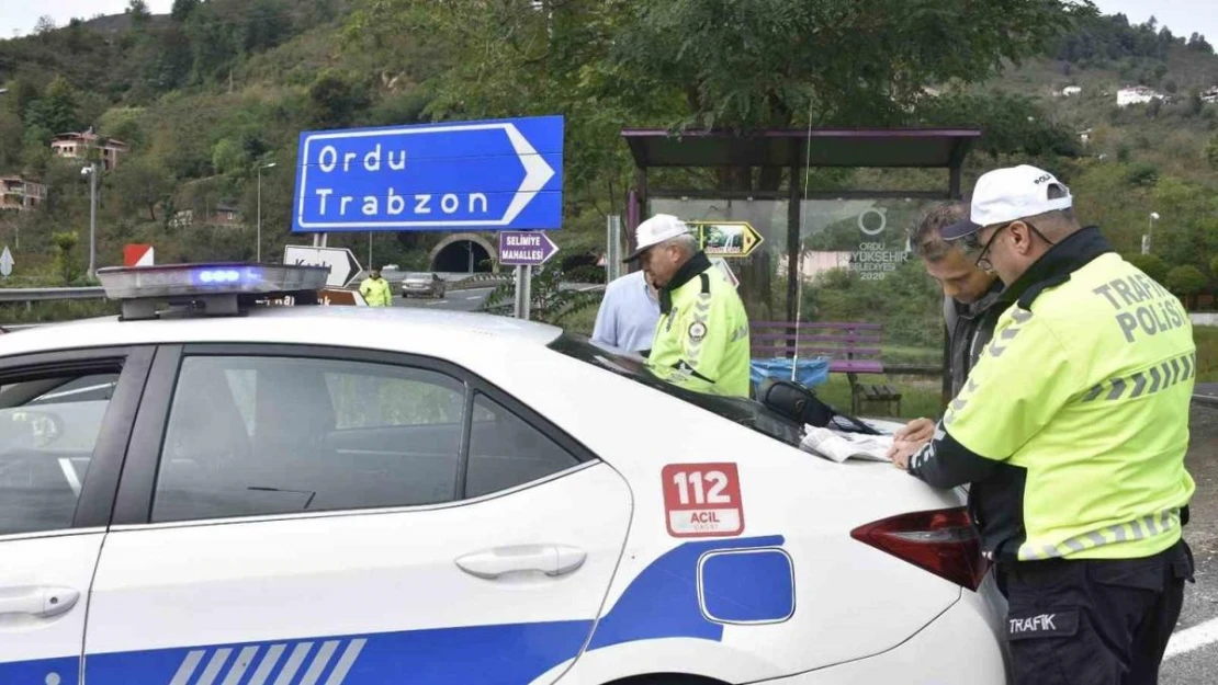 Ordu'da bir haftada 15 binden fazla araç denetlendi