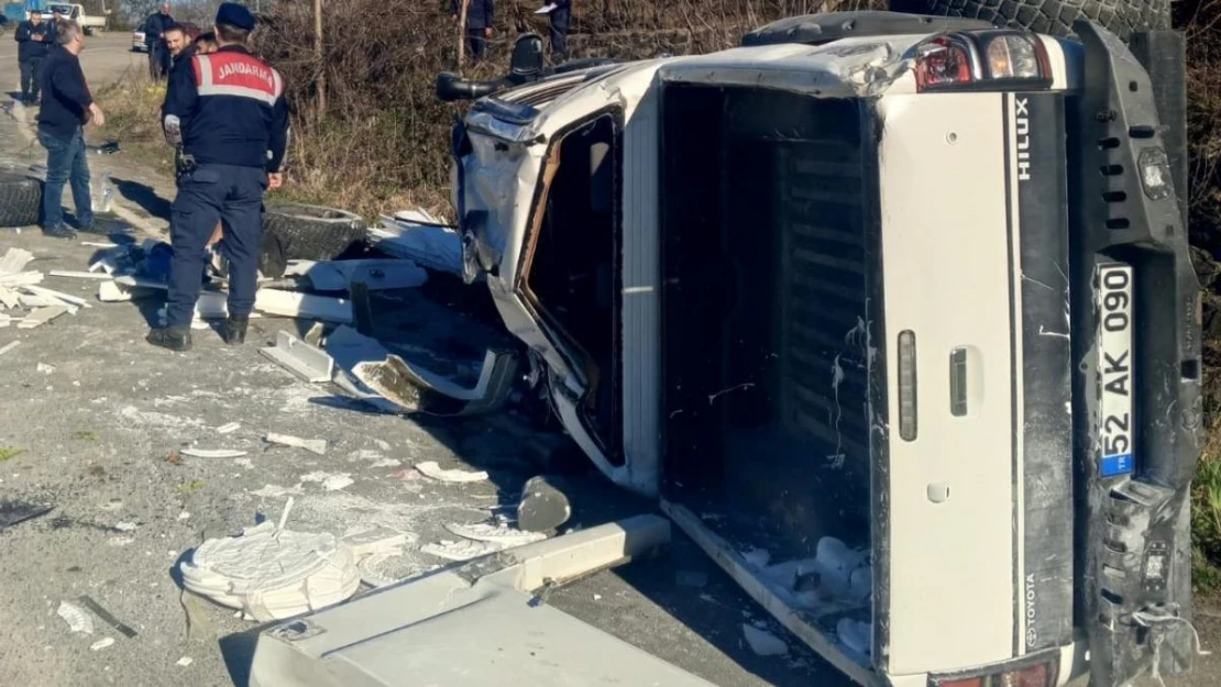 Ordu'da kamyonet takla attı: 1 ölü, 3 yaralı