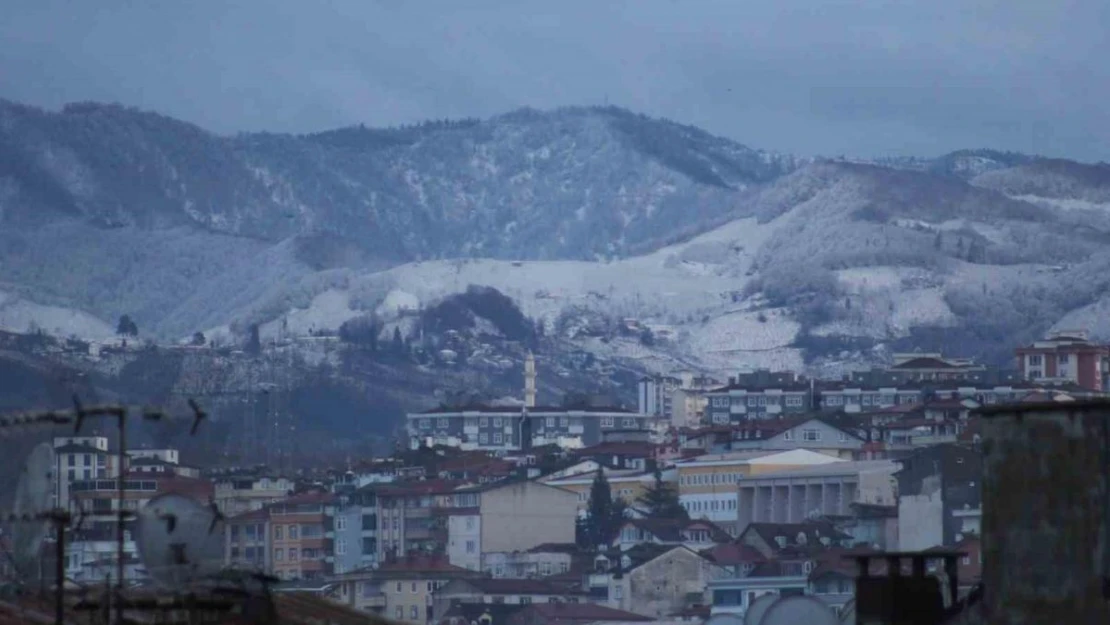 Ordu'nun yüksek kesimlerinde kar yağışı etkili oldu