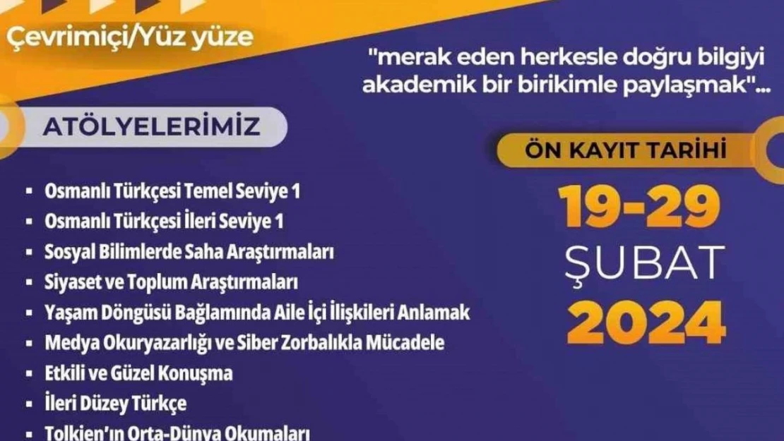 PAÜ'de Akademi Atölyeleri başlıyor