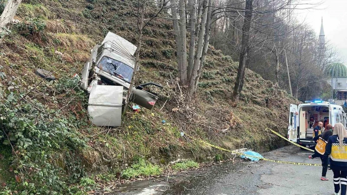 Rize'de araç yol kenarındaki ağaca çarptı: Fırlayan sürücü hayatını kaybetti