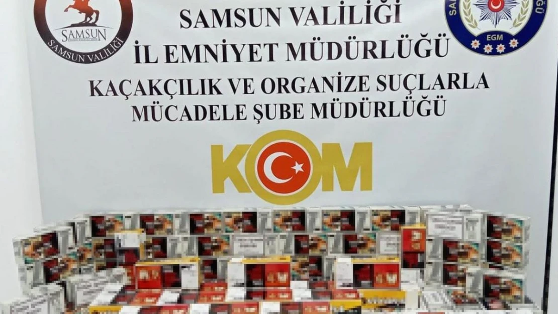 Samsun'da 22 bin 400 doldurulmuş makaron ele geçirildi