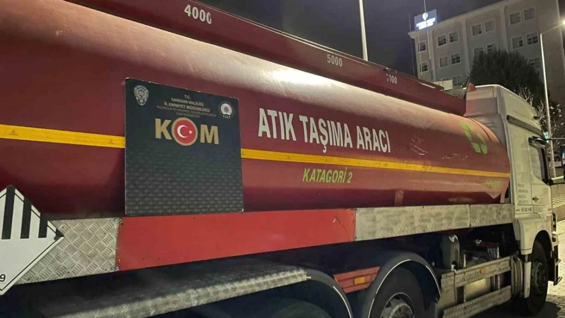 Samsun'da 23 bin 333 litre karışımlı kaçak akaryakıt ele geçirildi