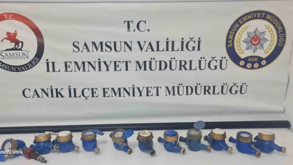 Samsun'da 5 adresten 12 su saati çalan 2 kişi yakalandı