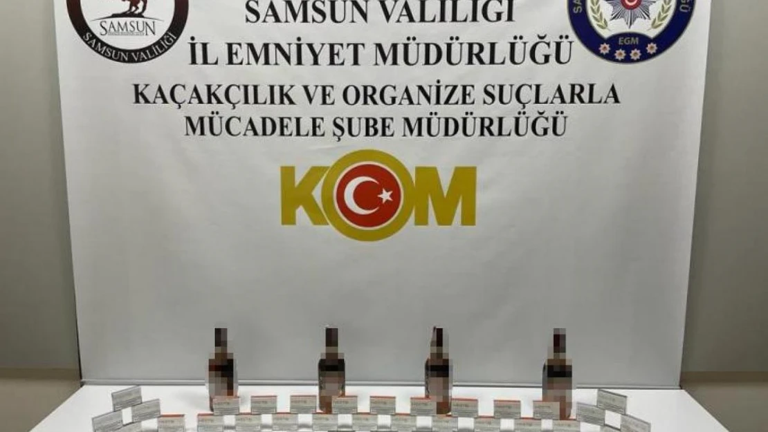 Samsun'da 70 paket kaçak elektronik sigara tütünü ele geçirildi