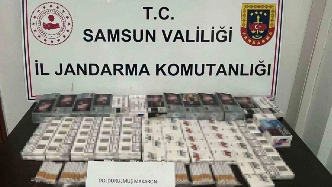 Samsun'da jandarma 43 bin dal makaron ele geçirdi