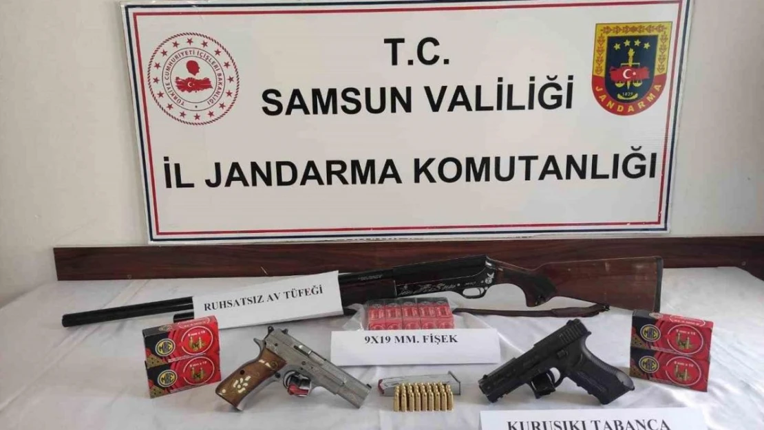 Samsun'da jandarma silah ele geçirdi